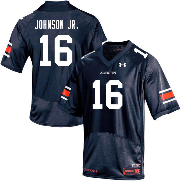 Auburn Tigers Men's Malcolm Johnson Jr. #16 Navy Under Armour Stitched College 2021 NCAA Authentic Football Jersey EMW0274VG